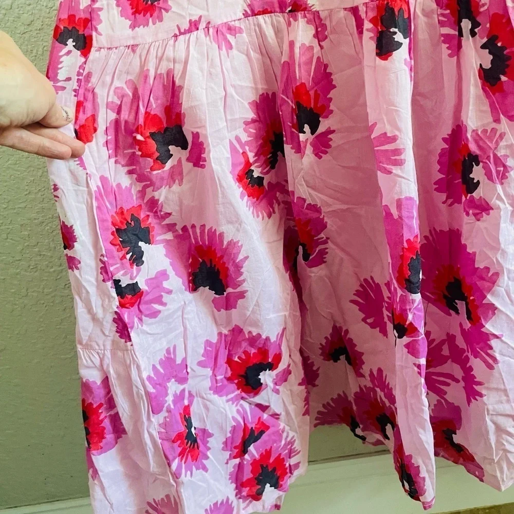 Banjanan Pink Floral Maxi Dress with Fuchsia Flowers - Picture 9 of 16
